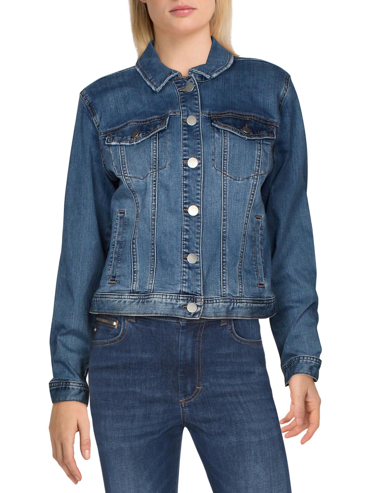 Jaqueta jeans feminina Maison Jules azul tamanho grande