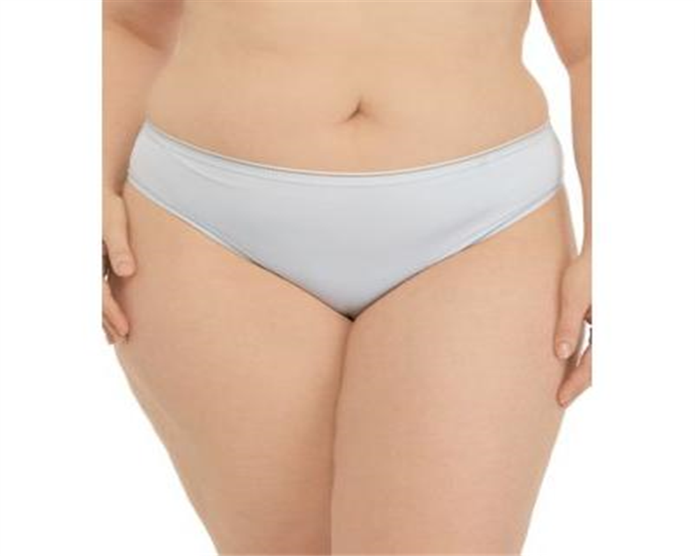 Calcinha de biquíni Calvin Klein feminina 2 PK Plus Leo azul tamanho 3X