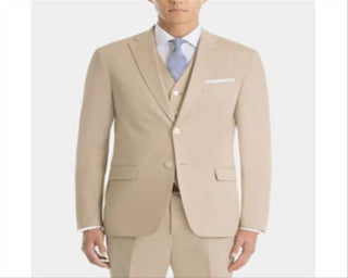 Lauren Ralph Lauren UltraFlex Classic-Fit Cotton Sport Coat Masculino Bege Marrom Tamanho 42 CURTO