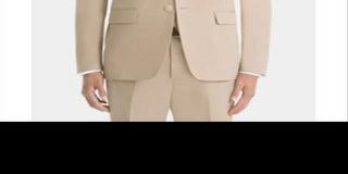 Lauren Ralph Lauren UltraFlex Classic-Fit Cotton Sport Coat Masculino Bege Marrom Tamanho 42 CURTO