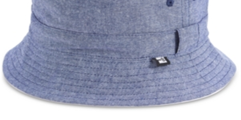 Chapéu de cambraia reversível masculino B Block, azul, tamanho M/G