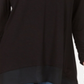 Blusa feminina de manga comprida com decote em V, preta, tamanho pequeno, da Style &amp; Co
