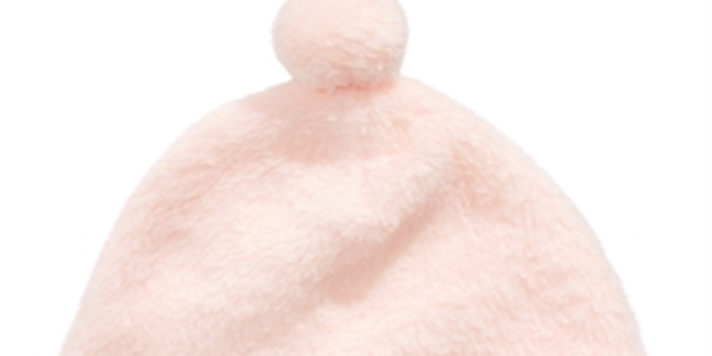 Chapéu de pele sintética First Impressions para bebê menina rosa tamanho 0-6 meses