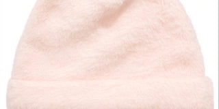 Chapéu de pele sintética First Impressions para bebê menina rosa tamanho 0-6 meses