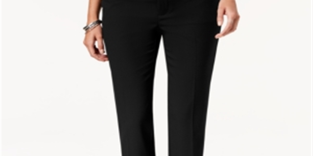 Calça feminina justa no tornozelo Charter Club, preta, tamanho 6, pequena