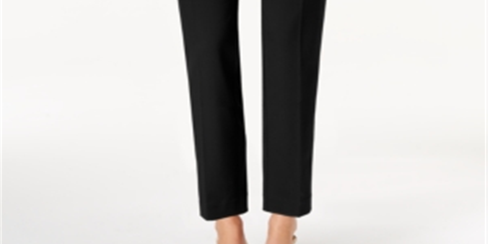 Calça feminina justa no tornozelo Charter Club, preta, tamanho 6, pequena