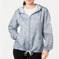 Jaqueta corta-vento feminina Columbia Flash Forward estampada cinza tamanho grande