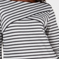 Karen Scott Blusa Listrada Feminina Preta Tamanho Pequeno Médio