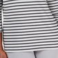 Karen Scott Blusa Listrada Feminina Preta Tamanho Pequeno Médio