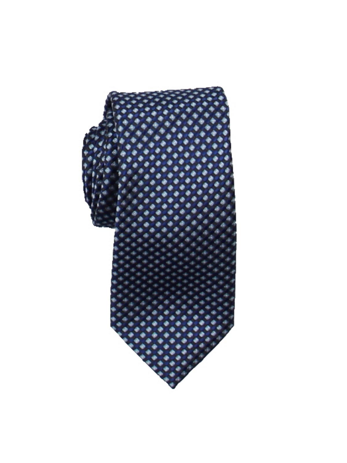 Gravata profissional empresarial Morgan Neat masculina Perry Ellis, azul, tamanho regular