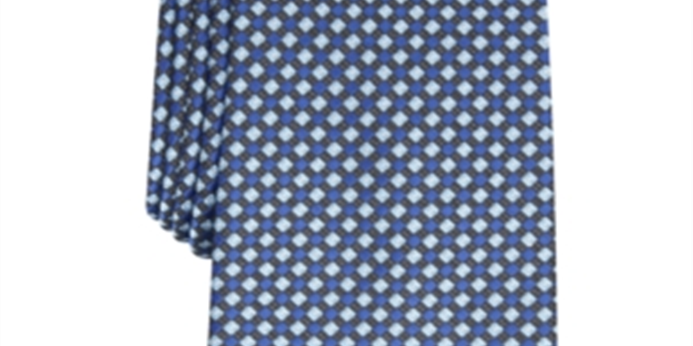 Gravata profissional empresarial Morgan Neat masculina Perry Ellis, azul, tamanho regular