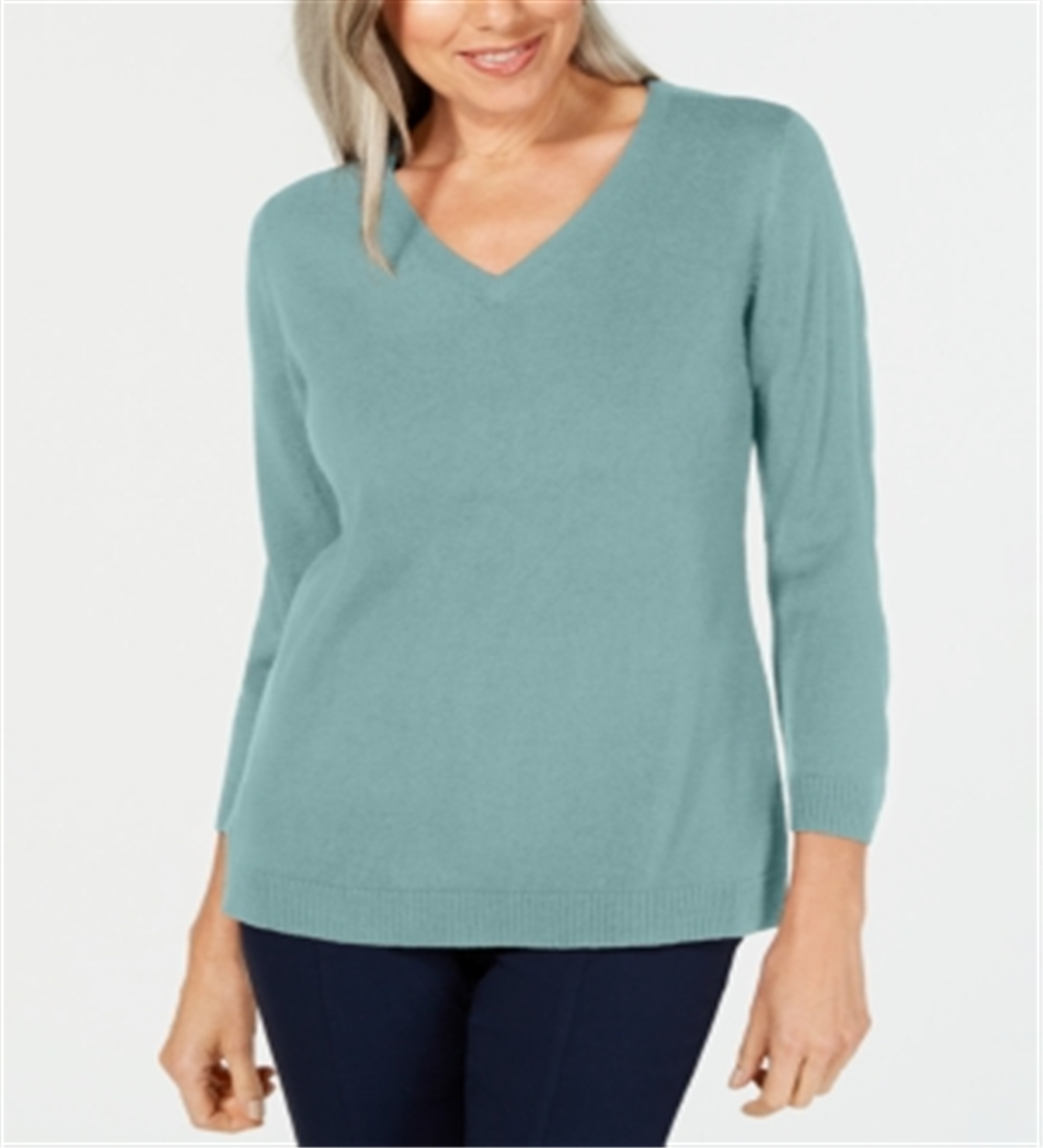 Karen Scott Suéter Feminino Gola V Verde Menta Tamanho Médio