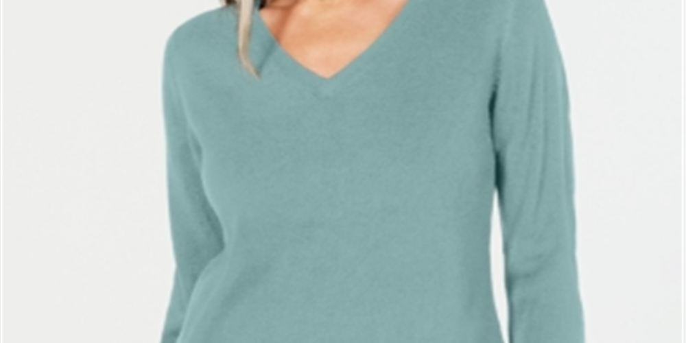 Karen Scott Suéter Feminino Gola V Verde Menta Tamanho Médio
