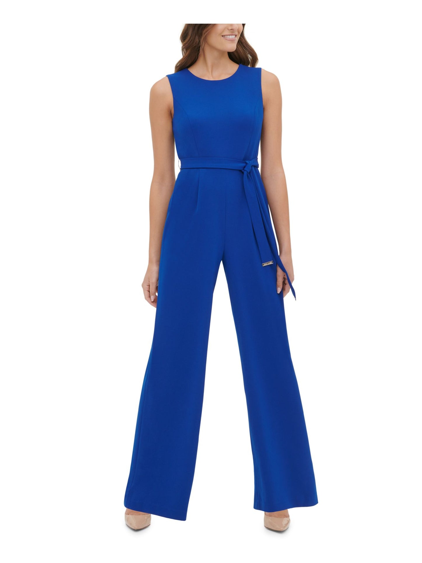 Macacão Tommy Hilfiger Feminino Crepe com Cinto Azul Tamanho 4