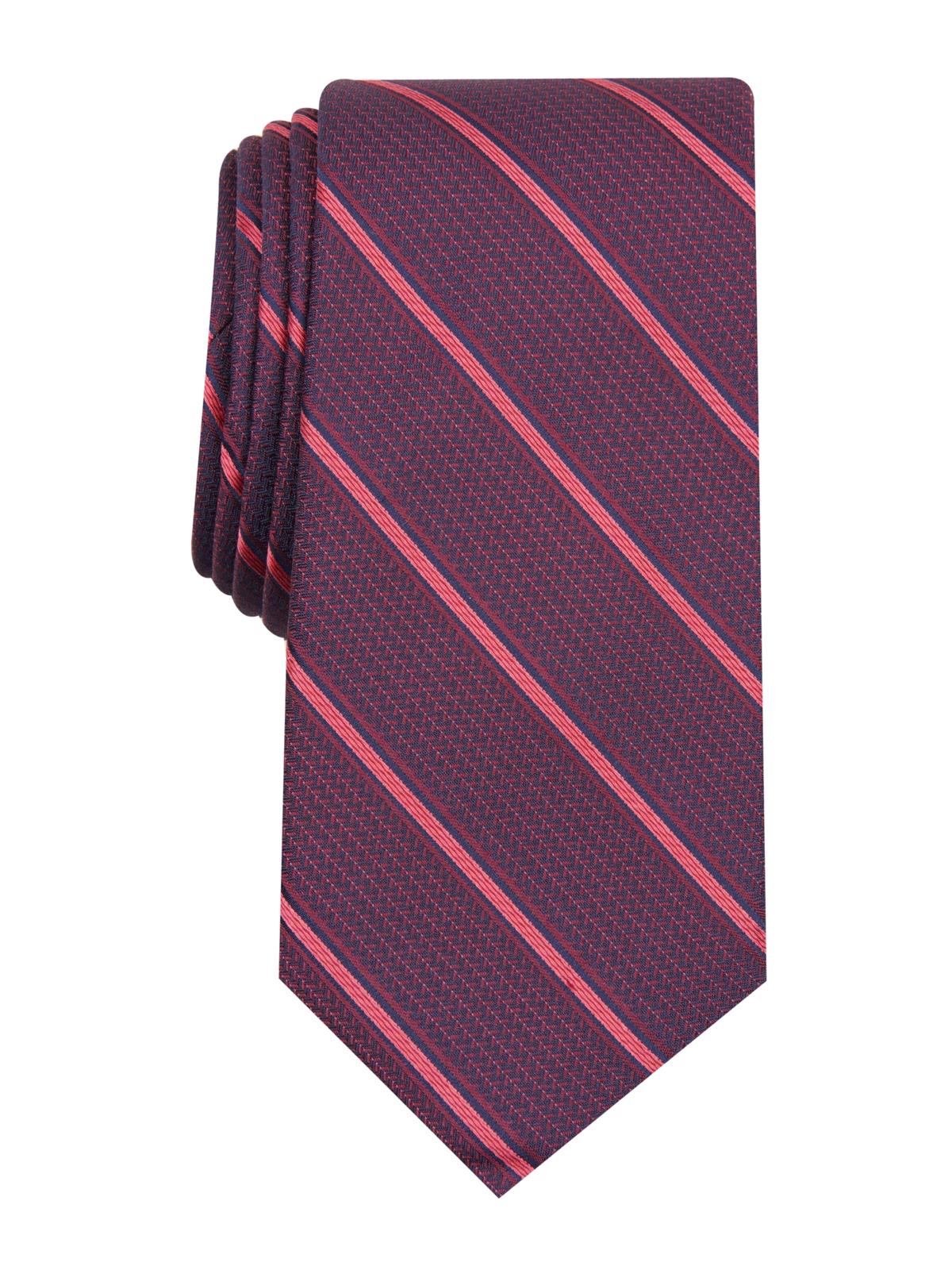 Gravata profissional Alfani Holden Silk Blend masculina vermelha tamanho regular