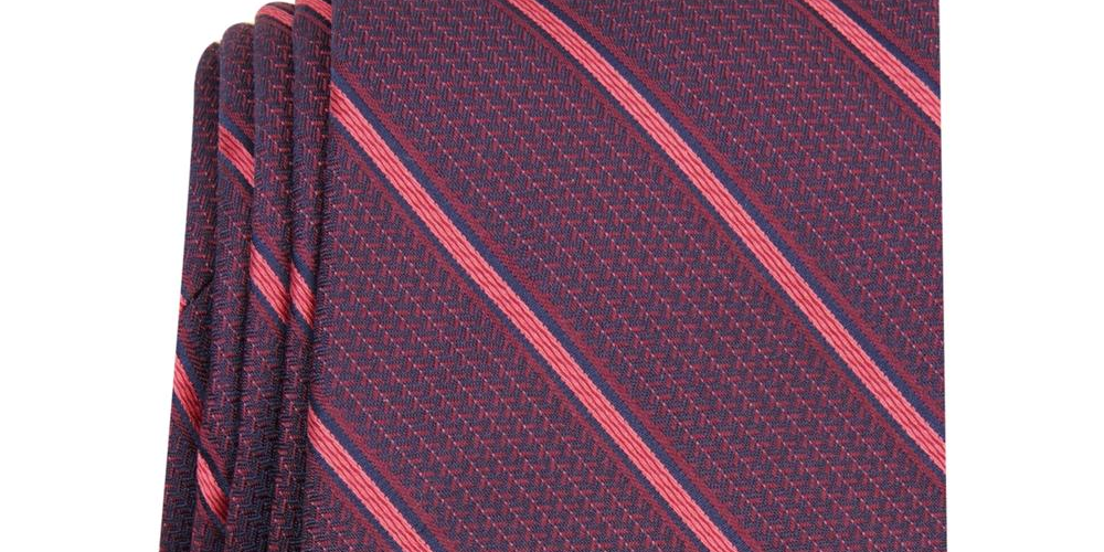 Gravata profissional Alfani Holden Silk Blend masculina vermelha tamanho regular