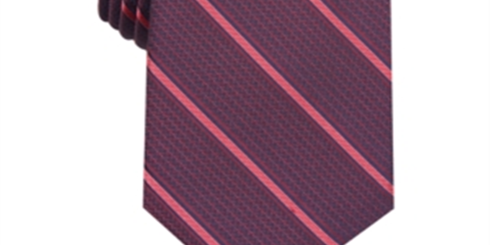 Gravata profissional Alfani Holden Silk Blend masculina vermelha tamanho regular