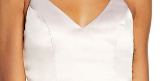 Vestido de cetim alto/baixo feminino com lantejoulas e corações, rosa, tamanho 7