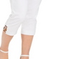 Calça Capri Feminina JM Collection Tortoise Look Ring Tummy Control Branca Tamanho X-S