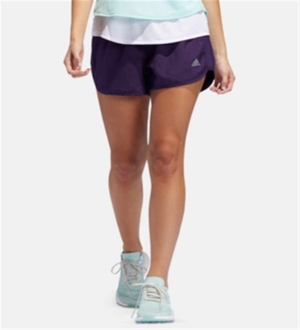 Shorts de corrida refletivo Adidas M20 feminino, roxo, tamanho pequeno