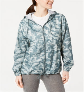 Jaqueta corta-vento feminina Columbia Flash Forward estampada verde tamanho M