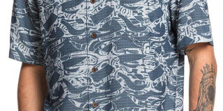 Camisa Tribal Kelp Masculina Quiksilver Azul Tamanho XX-G