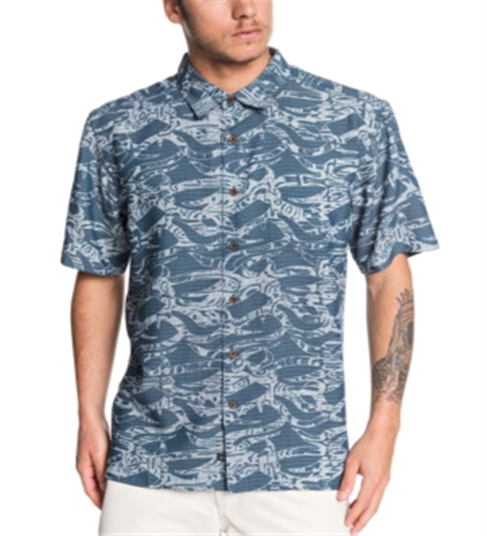 Camisa Tribal Kelp Masculina Quiksilver Azul Tamanho XX-G