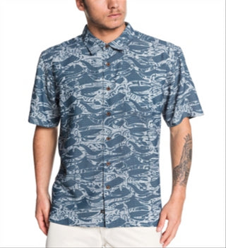 Camisa Tribal Kelp Masculina Quiksilver Azul Tamanho XX-G