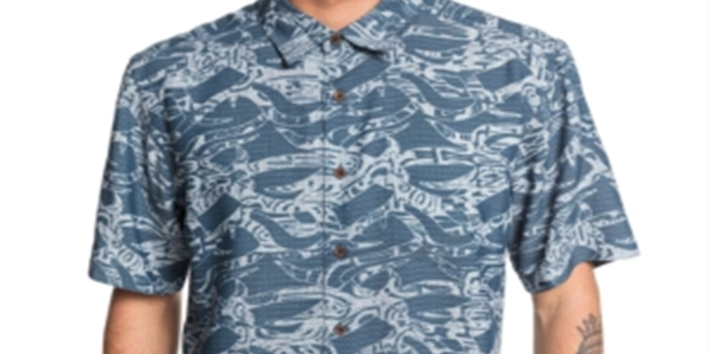 Camisa Tribal Kelp Masculina Quiksilver Azul Tamanho XX-G