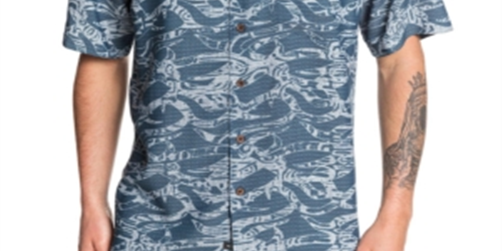 Camisa Tribal Kelp Masculina Quiksilver Azul Tamanho XX-G