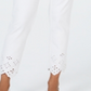 Calça jeans skinny feminina Charter Club Bristol com bainha com ilhós, branca, tamanho 18