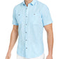 Camisa masculina com estampa de gola e botões INC International Concepts, tamanho pequeno, azul