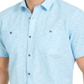 Camisa masculina com estampa de gola e botões INC International Concepts, tamanho pequeno, azul