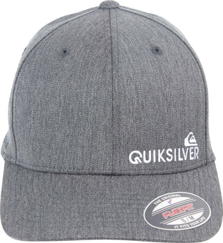 Quiksilver Men's Sidestay Flexfit Baseball Cap Silver Gray Size SM