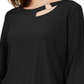 Blusa Alfani Feminina Recortada Preta Tamanho Pequeno Médio