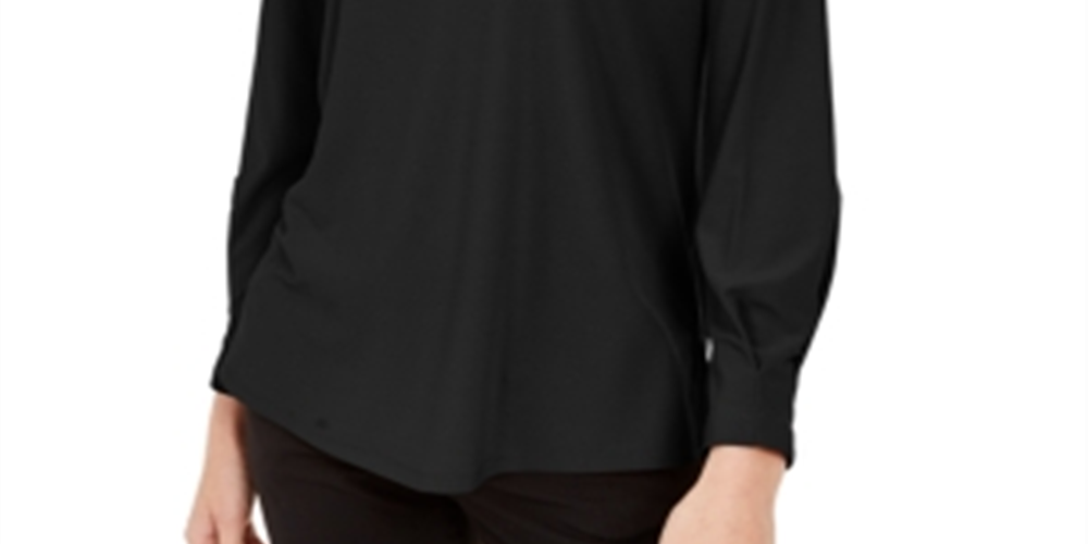 Blusa Alfani Feminina Recortada Preta Tamanho Pequeno Médio