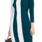 Vestido suéter feminino com blocos de cores da INC International Concepts, verde, tamanho pequeno XL