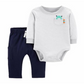 Conjunto de body Carter's Boy 2 peças azul bebê tamanho 9MOS