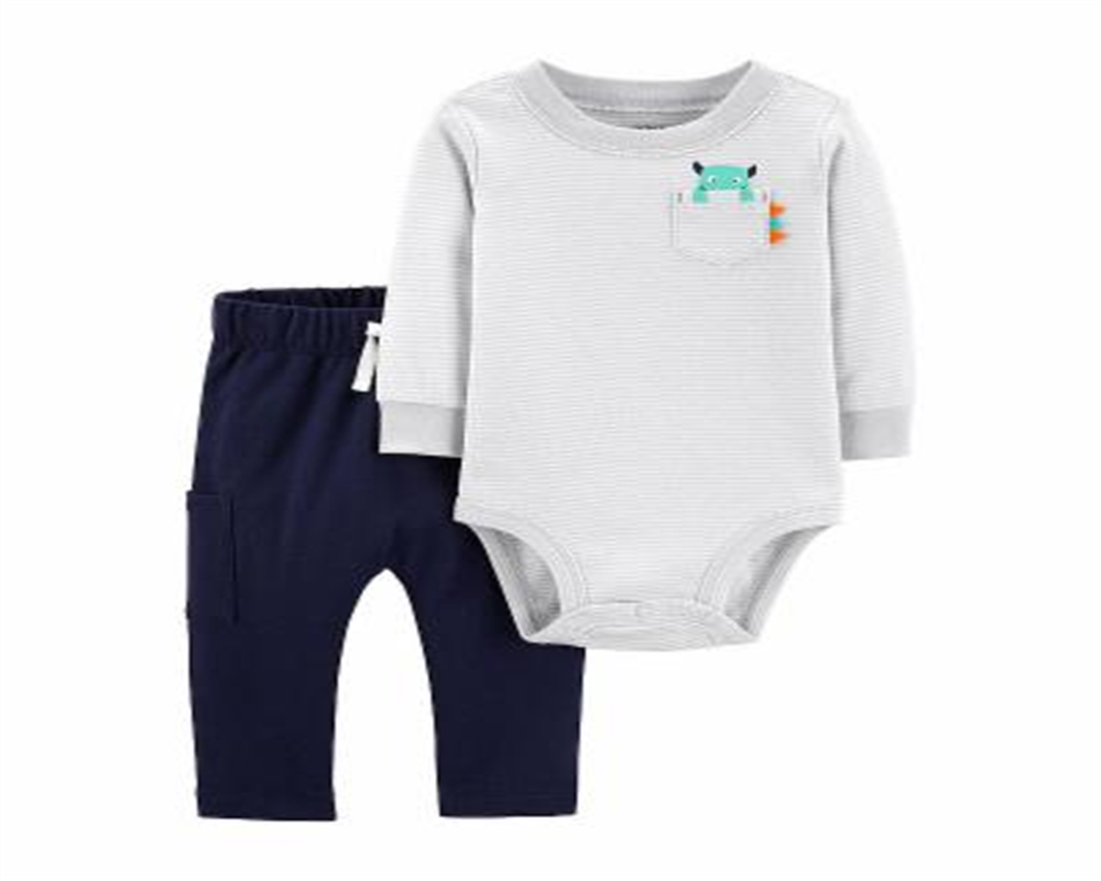 Conjunto de body Carter's Boy 2 peças azul bebê tamanho 9MOS