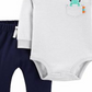 Conjunto de body Carter's Boy 2 peças azul bebê tamanho 9MOS