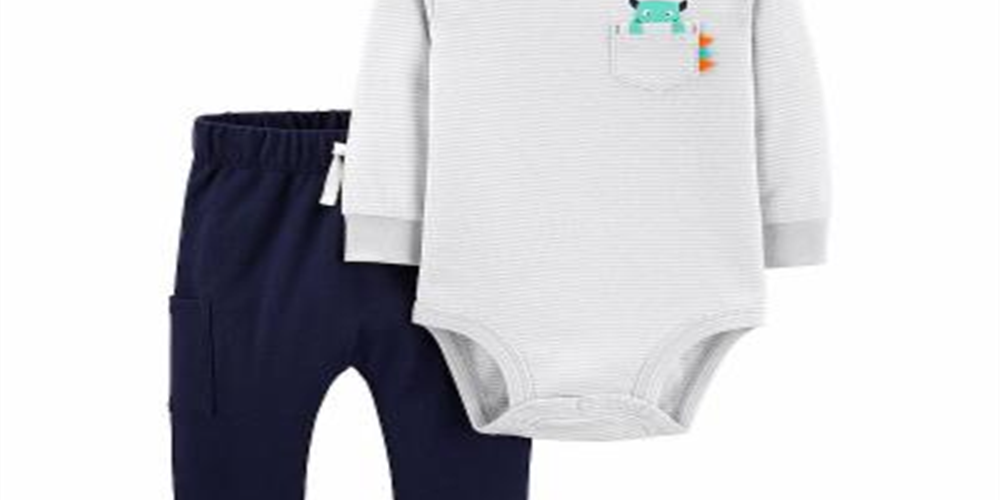 Conjunto de body Carter's Boy 2 peças azul bebê tamanho 9MOS