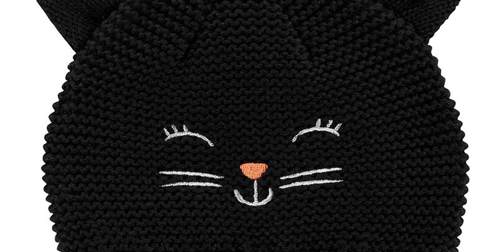 Chapéu de gato Carter's Baby Girl's preto tamanho 3-9 meses