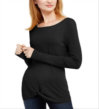 Suéter feminino Twisted da INC International Concepts, preto, tamanho X-S