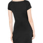 Vestido de coquetel curto feminino Planet Gold, manga curta, preto, tamanho grande