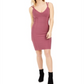 Vestido suéter justo com alças Bar III feminino rosa tamanho médio