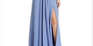 Vestido de chiffon com cadarço Aqua feminino, azul, tamanho 8