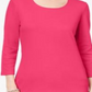 Karen Scott Top feminino com decote redondo rosa tamanho XX-G