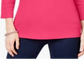 Karen Scott Top feminino com decote redondo rosa tamanho XX-G
