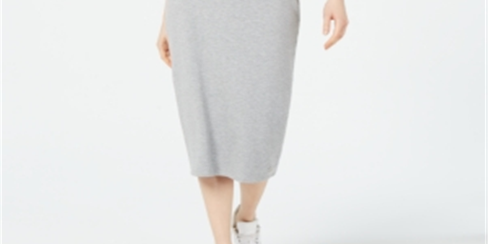 Vestido MIDI com estampa de logotipo Alex da Superdry, cinza, tamanho 12