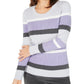 Karen Scott Suéter Listrado Feminino Gola Redonda Roxo Tamanho XS